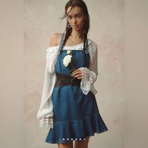 NWOT size XS Anthropologie Pilcro Square neck denim mini dress